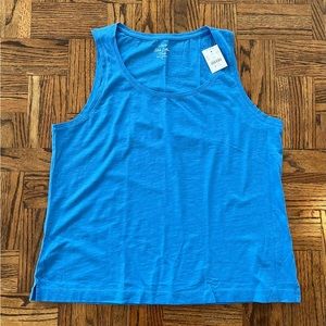 J Crew Slub Cotton Tank Light Blue L NWT